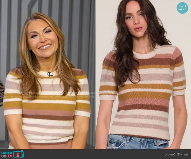 Heartloom Shellie Sweater worn by Lori Bergamotto on Good Morning America