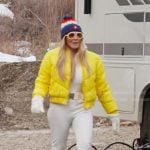 Heather’s multicolor beanie and rainbow boots on The Real Housewives of Salt Lake City