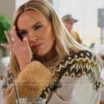 Heather’s fairisle sweater with fur cuff on The Real Housewives of Salt Lake City