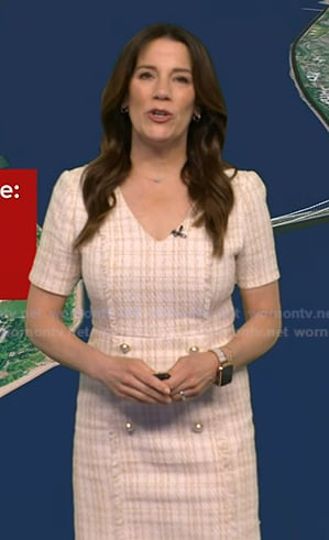 Heather's pink tweed dress on Good Morning America