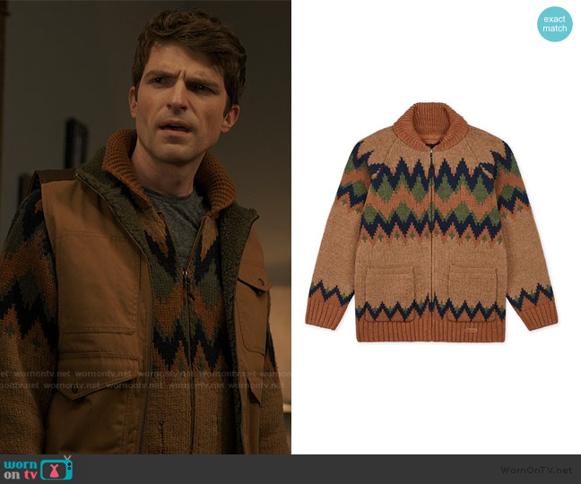 Hooke Northern Cardigan Sweater worn by Will Walter (Johnny Link) on My Life with the Walter Boys