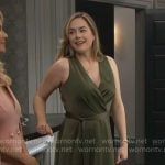 Hope’s green midi dress on The Bold and the Beautiful