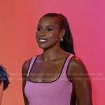 Issa Rae’s pink ribbed knit dress on Today