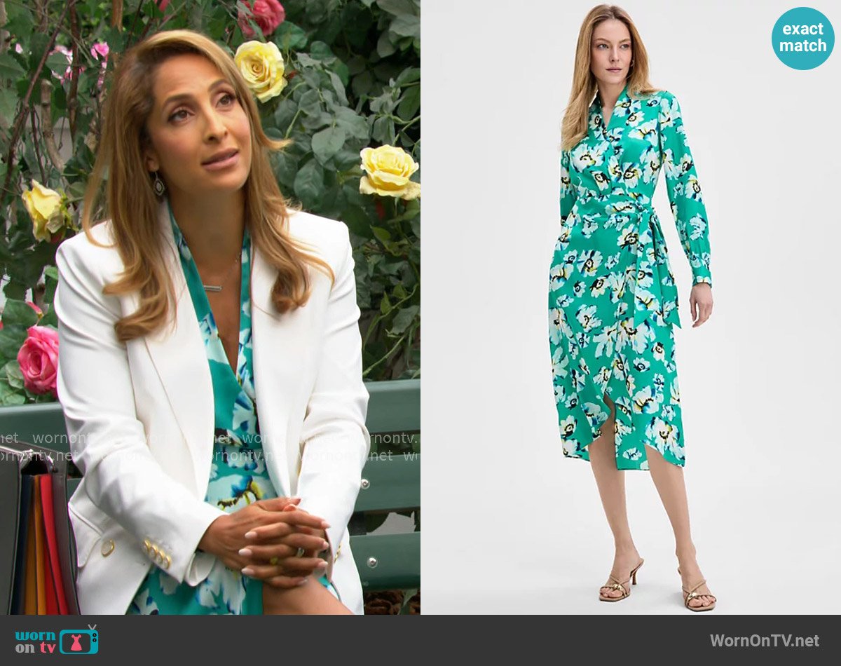 INC International Concepts Floral-Print Wrap Dress worn by Lily Winters (Christel Khalil) on The Young and the Restless