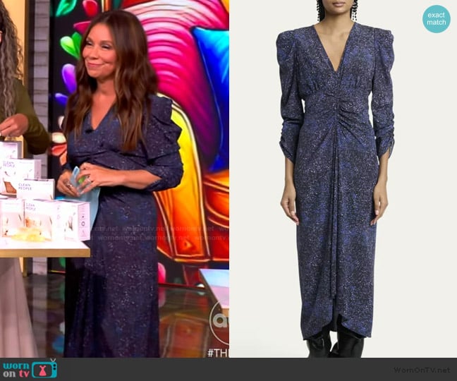 Isabel Marant Albini Stretch Silk Midi Dress worn by Gretta Monahan on The View