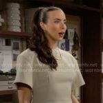 Ivy’s beige draped detail dress on The Bold and the Beautiful