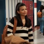 Jackie’s striped pleated dress on My Life with the Walter Boys