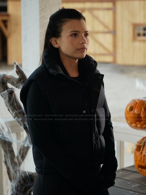 Jackie's black padded vest on My Life with the Walter Boys