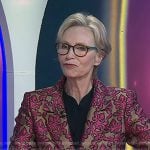 Jane Lynch’s floral jacquard blazer on Today
