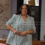 Jada’s blue vest and suit on Days of our Lives