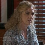 Jan’s vine print blouse on Beyond the Gates