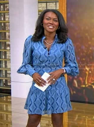 Janai’s blue lace dress on Good Morning America
