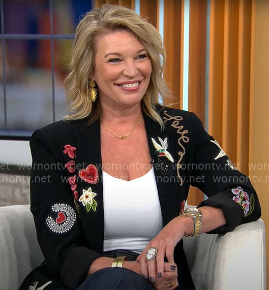Jen Hatmaker’s embellished blazer on CBS Mornings