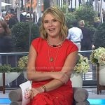 Jenna’s red floral embroidered dress on Today