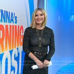Jenna’s black printed maxi dress on Today