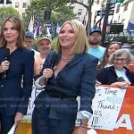 Jenna’s navy pinstripe blazer and wide-leg pants on Today