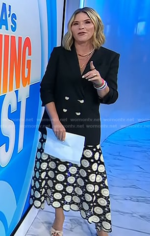 Jenna’s black blazer and crochet dress on Today