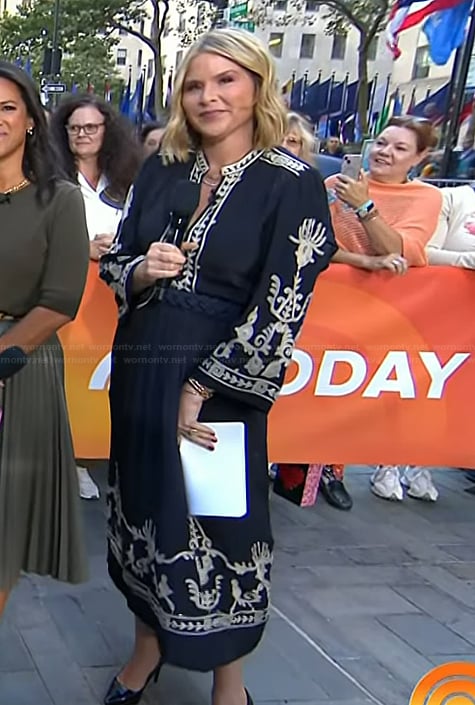 Jenna’s black embroidered dress on Today