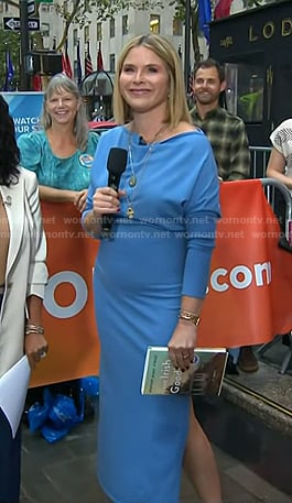 Jenna’s blue long sleeve maxi dress on Today