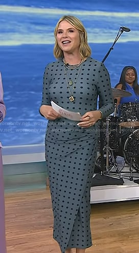 Jenna's blue polka dot dress on Today