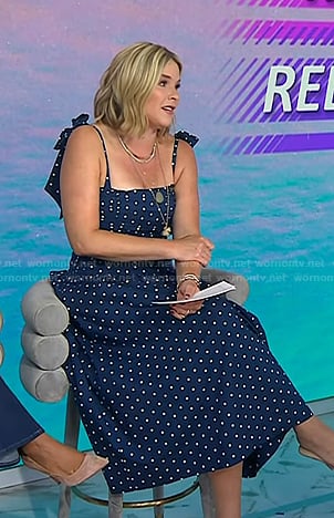 Jenna's blue polka dot dress on Today
