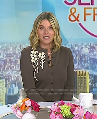 Jenna’s brown floral cardigan on Today