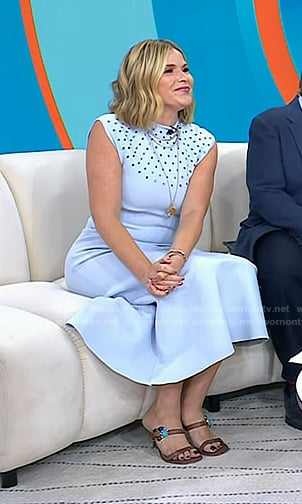 Jenna's brown leather heel sandals on Today