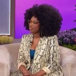 Jennifer’s snake-skin print blazer and pants on The Jennifer Hudson Show