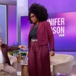 Jennifer’s cropped burgundy blazer on The Jennifer Hudson Show