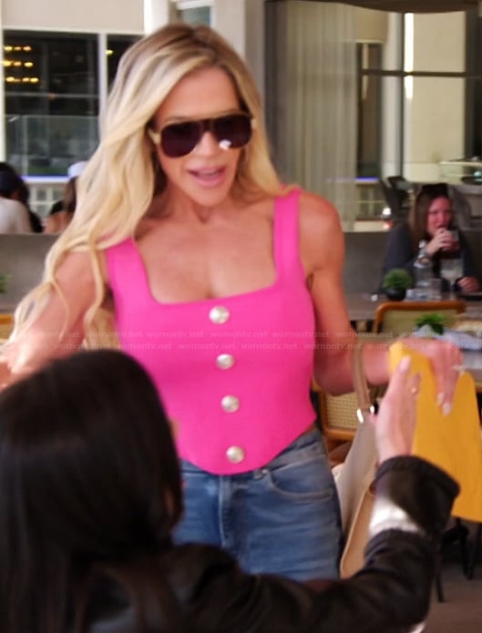 Jennifer's pink corset top on The Real Housewives of Orange County