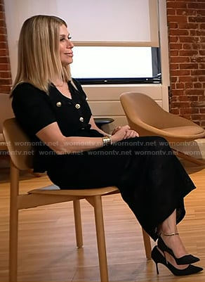 Jill's black crochet peplum dress on Today
