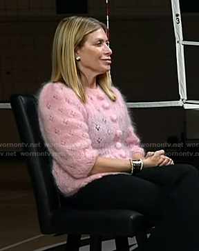Jill's pink knit cardigan on Today