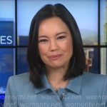 Jo Ling Kent’s blue jacket with silver buttons on CBS Mornings