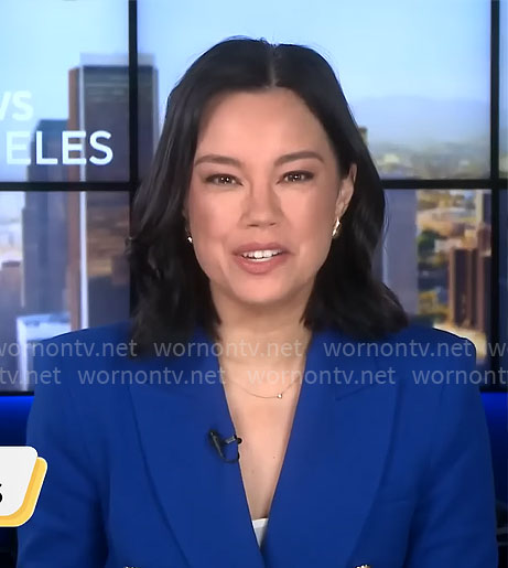 Jo Ling Kent's blue blazer on CBS Mornings