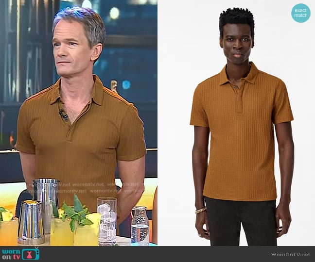 John Varvatos Grana Polo worn by Neil Patrick Harris on Today