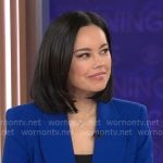 Jo Ling Kent’s blue blazer on CBS Mornings