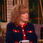 Joy’s navy contrast cardigan on The View