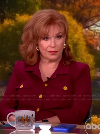 Joy’s red jacket with gold buttons on The View