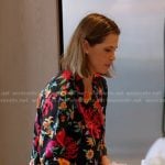 Julia’s black floral pajamas on The Real Housewives of Miami