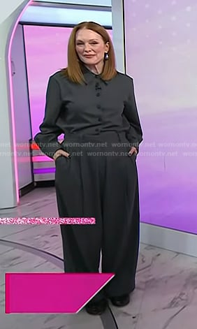 Julianne Moore's grey shirt and wide-leg pants on Today