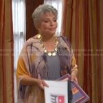 Julie’s pink floral long jacket on Days of our Lives