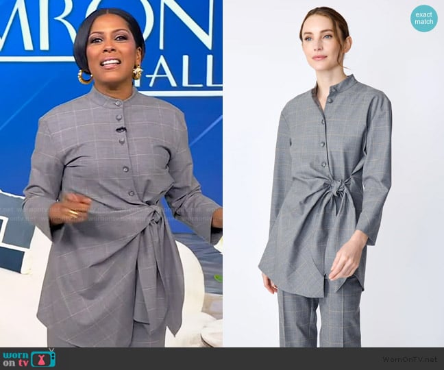 Kal Reiman Cynthia Wrap Top worn by Tamron Hall on Tamron Hall Show