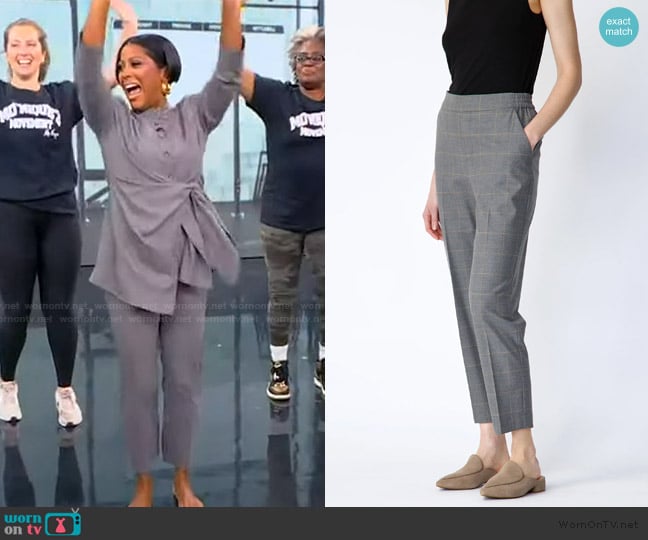 Kal Reiman Martine Trouser Windowpane worn by Tamron Hall on Tamron Hall Show