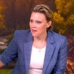 Kate McKinnon’s blue tweed blazer and pants on The View