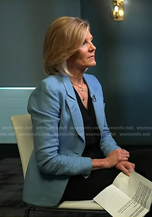 Kate Snow's blue blazer on NBC News Daily