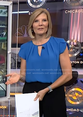 Kate's blue keyhole top on NBC News Daily