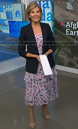 Kate's pink floral tiered dress on NBC News Daily