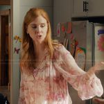 Katherine’s pink floral print blouse on My Life with the Walter Boys