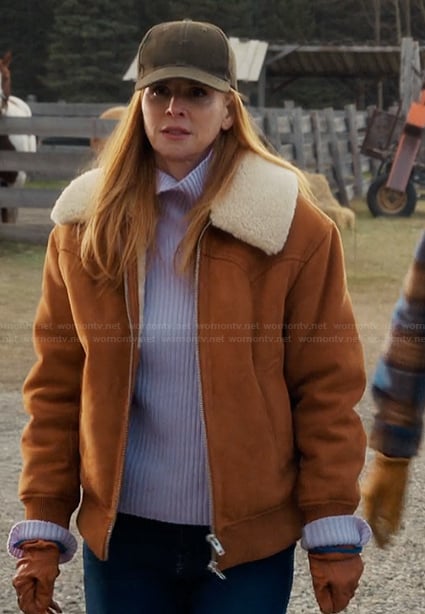 Katherine's suede jacket on My Life with the Walter Boys