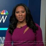 Kay’s pink ribbed cutout dress on NBC News Daily